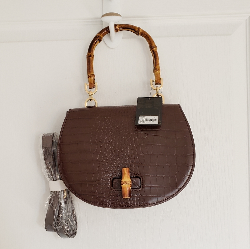 F21 Crossbody with Bamboo Handle